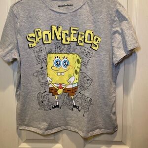 Nickelodeon SpongeBob Yellow and Gray Tee
